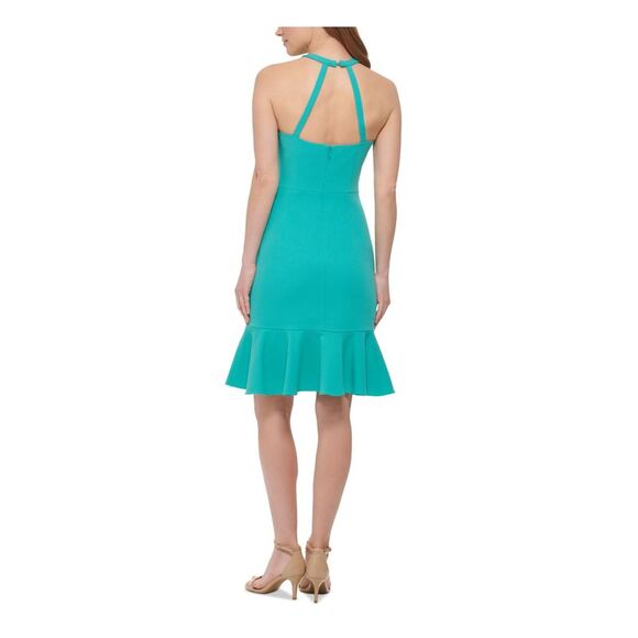 VINCE CAMUTO Womens Green Cutout Back Lined Sleeveless Sheath Dress 2 - Picture 2 of 4